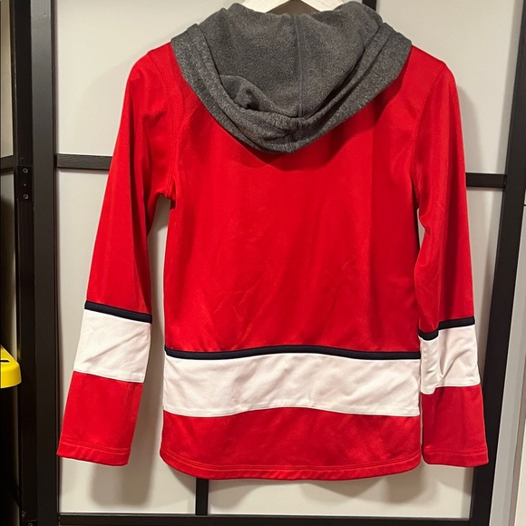 Reebok Washington Capitals pullover jersey hoodie Women's Size Small Red - Picture 5 of 8